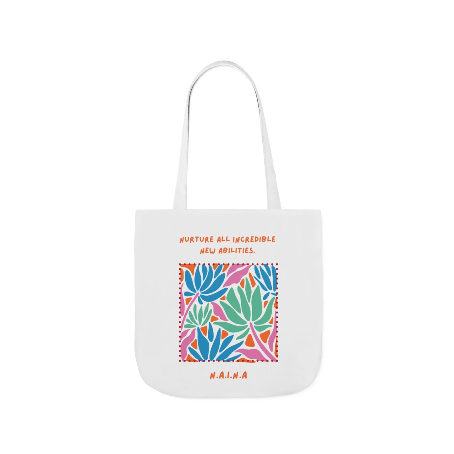 Personalized Initial Quote Colorful Momentum Canvas Tote Custom Name