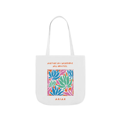 Personalized Initial Quote Colorful Momentum Canvas Tote Custom Name