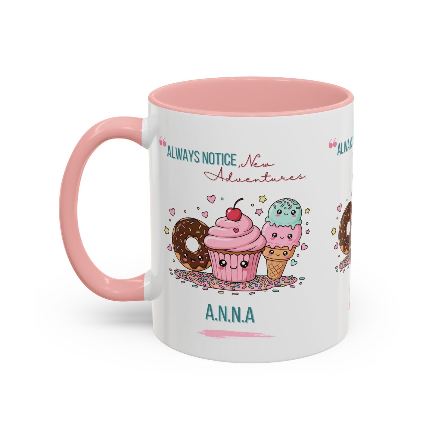 Personalized Initial Sweet Treat Accent Coffee Mug