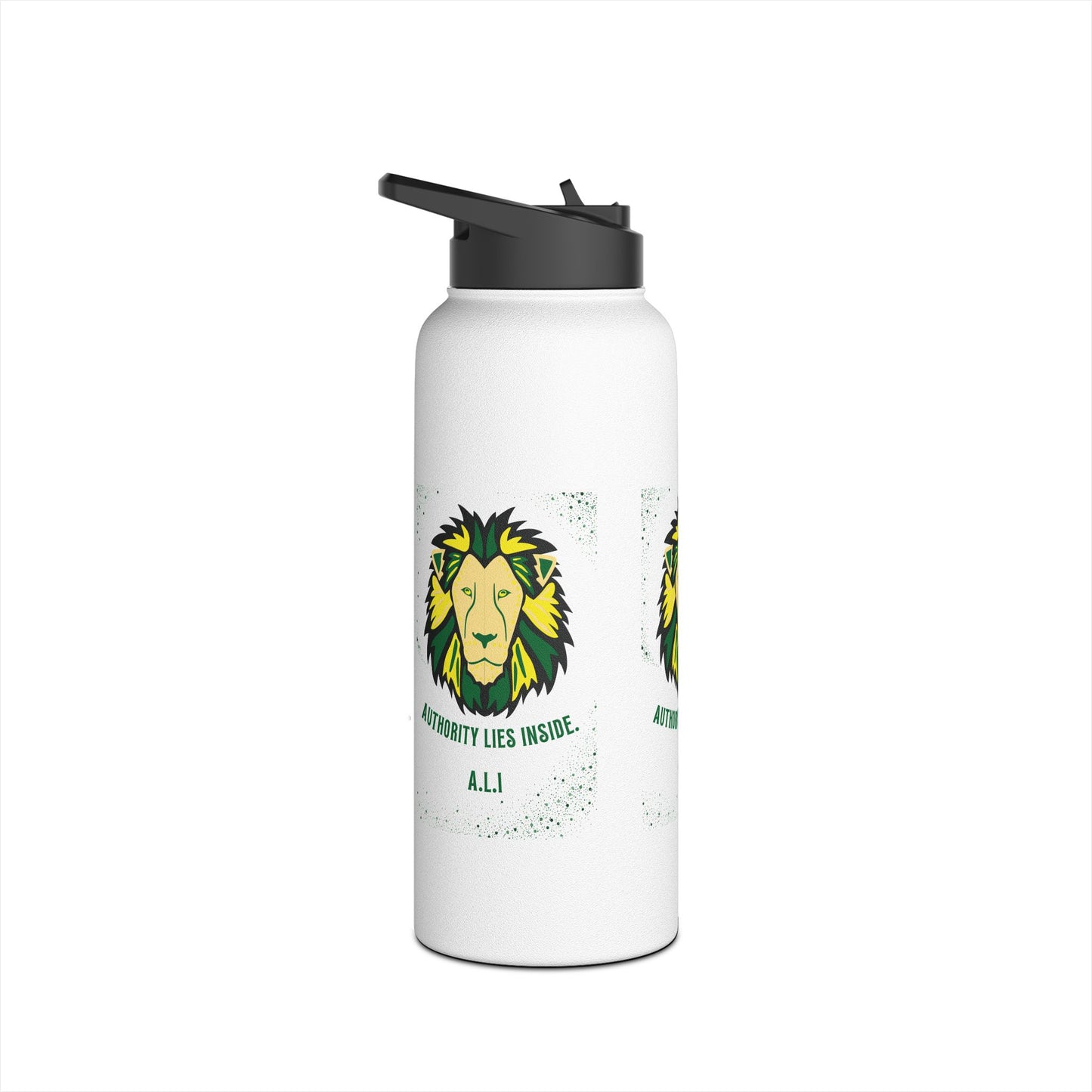 Personalized Initial Quote Lion Stainless Steel Water Bottle