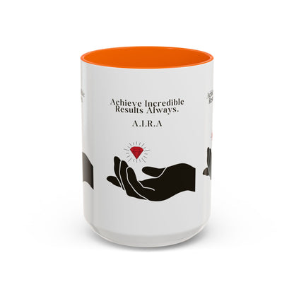 Personalized Initial Hand and Gem Accent Coffee Mug