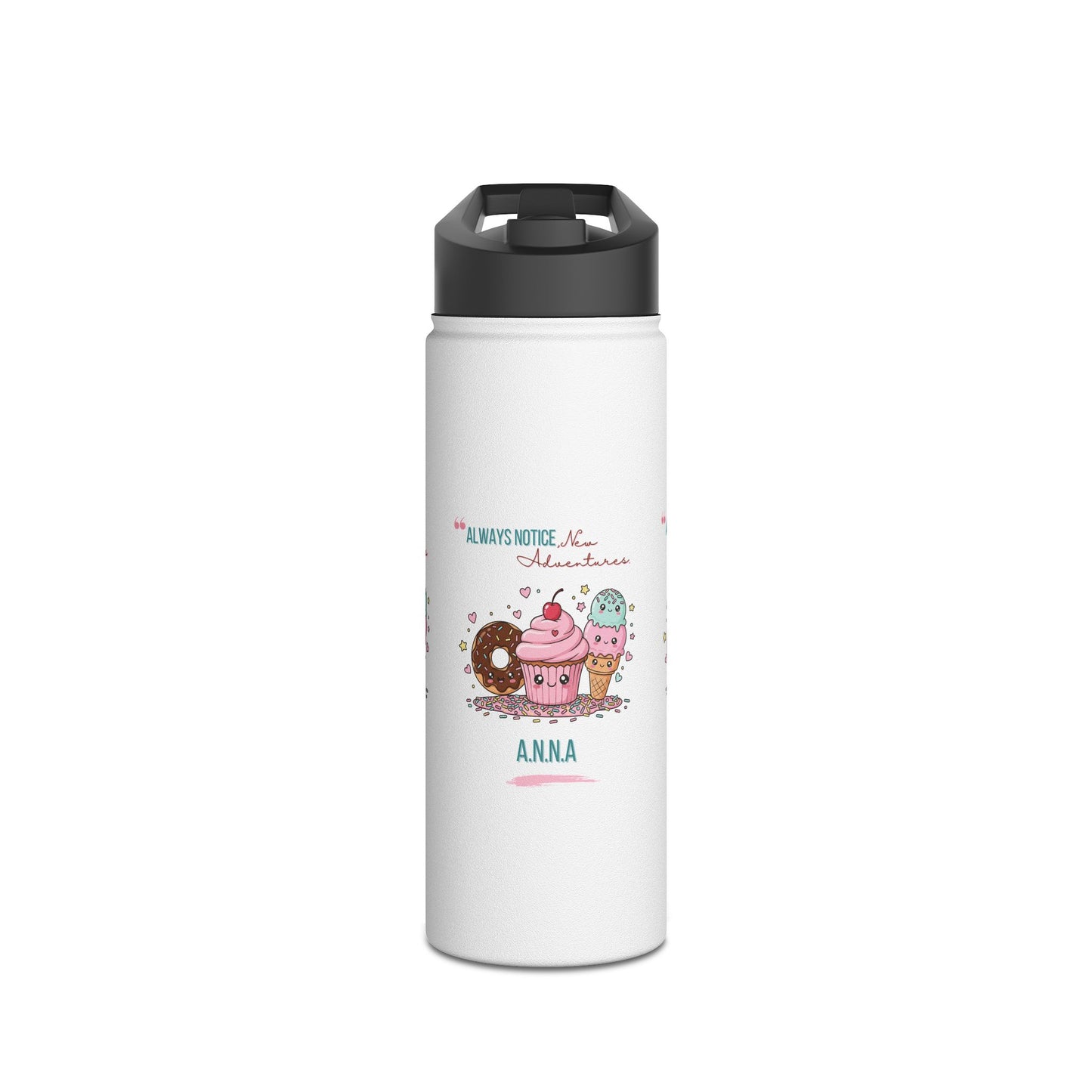 Personalized Initial Quote Sweet Treat Stainless Steel Water Bottle