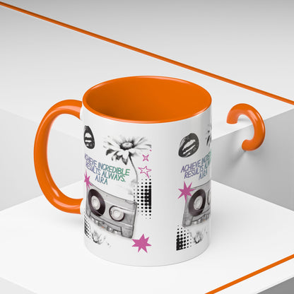 Personalized Cassette Vibes Accent Coffee Mug