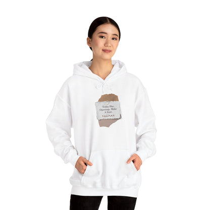 Personalized Torn Paper Motive Hooded Sweatshirt