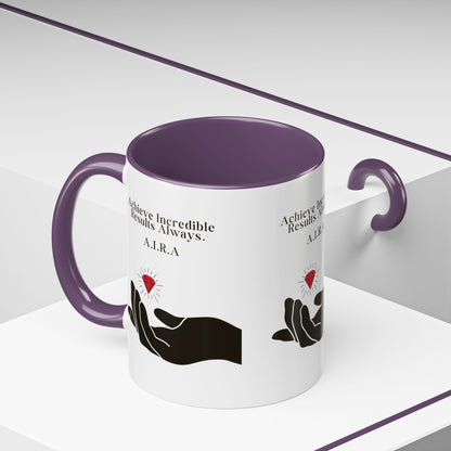 Personalized Initial Hand and Gem Accent Coffee Mug