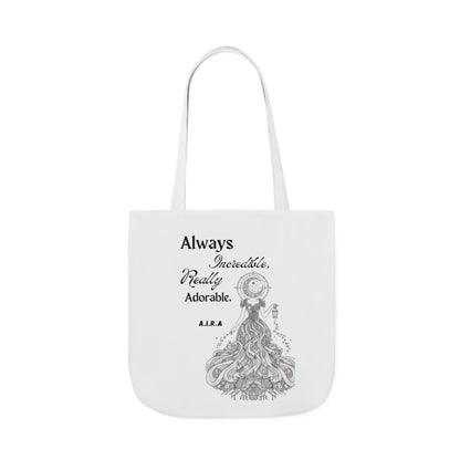 Personalized Initial Quote Light Girl Canvas Tote Custom Name