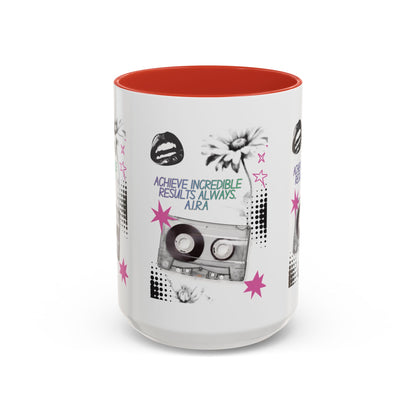 Personalized Cassette Vibes Accent Coffee Mug
