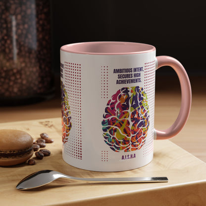 Personalized Initial Brain Accent Coffee Mug