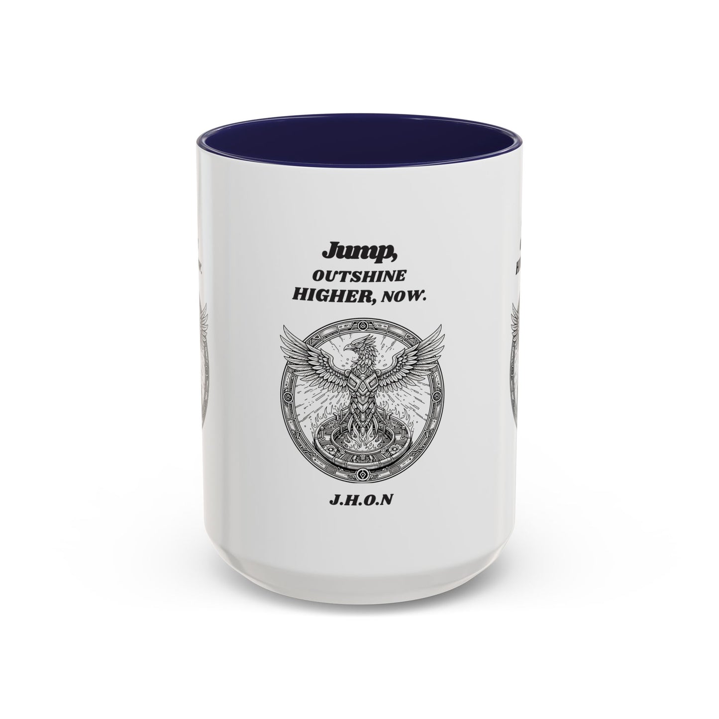 Personalized Eagle Circle Accent Coffee Mug