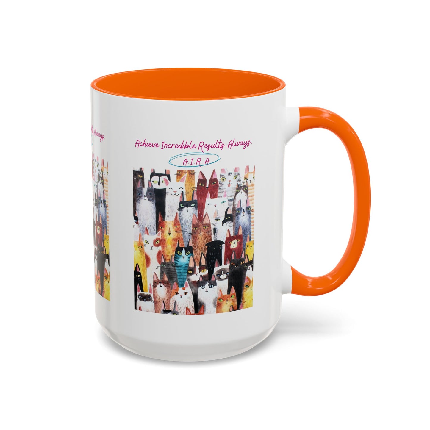 Personalized Initial Cat Collage Accent Coffee Mug