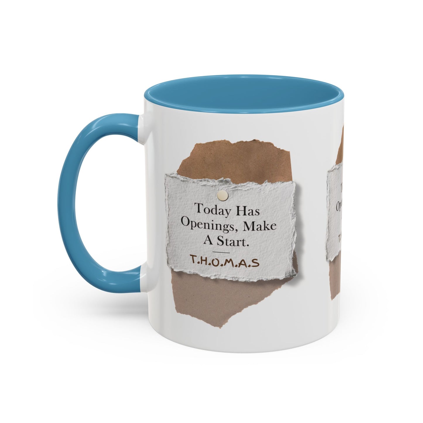Personalized Torn Paper Note Accent Coffee Mug