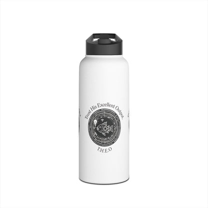 Personalized Initial Quote Fish Stainless Steel Water Bottle