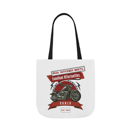 Personalized Initial Quote Motorcycle Canvas Tote Custom Name