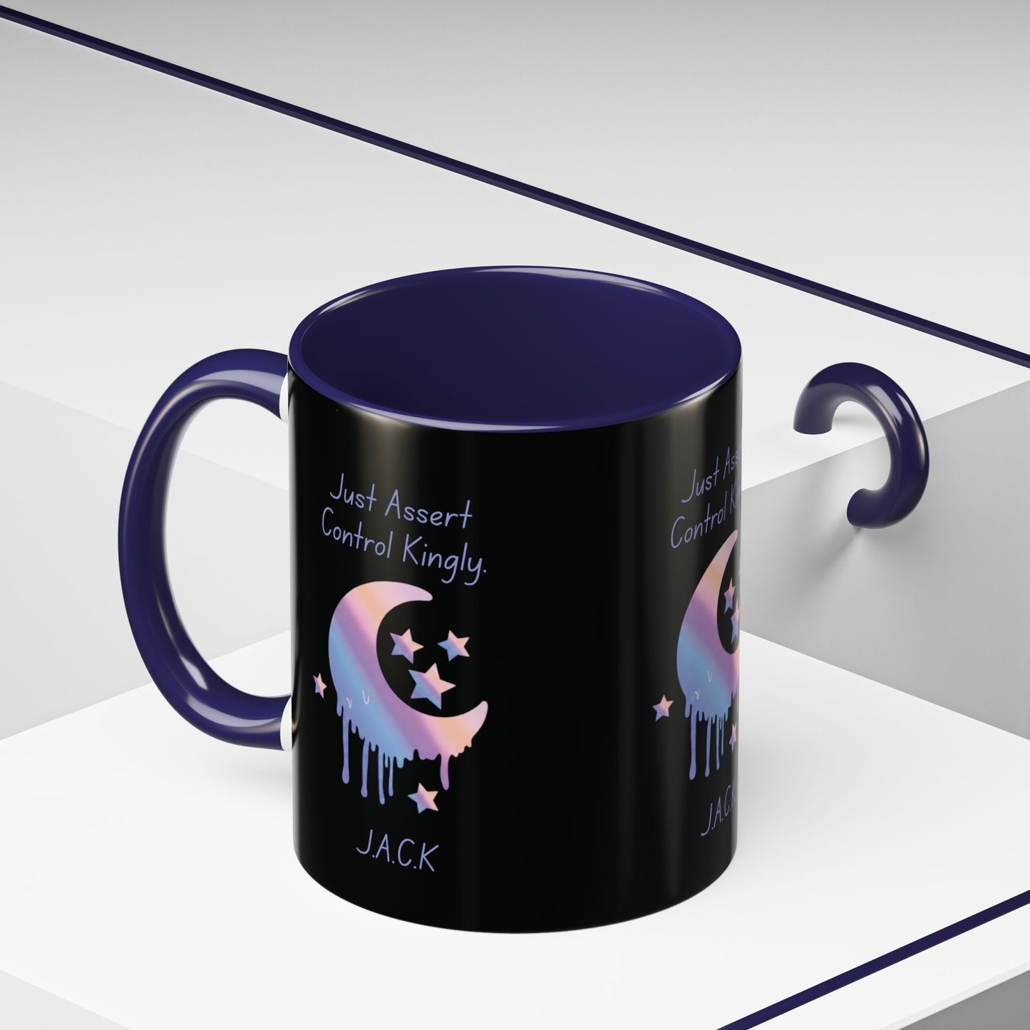 Personalized Moon Dripping Accent Coffee Mug