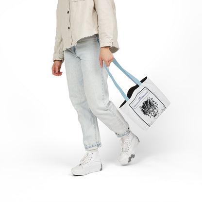 Personalized Initial Quote Skeleton Canvas Tote Custom Name