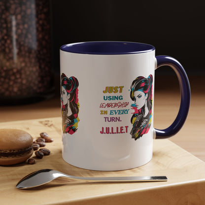Personalized Vintage Girl Accent Coffee Mug