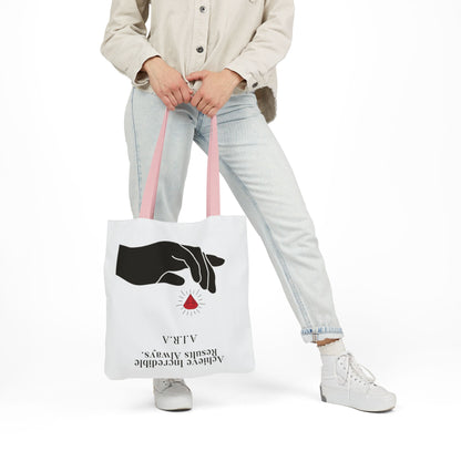 Personalized Initial Quote Gem Hand Canvas Tote Custom Name