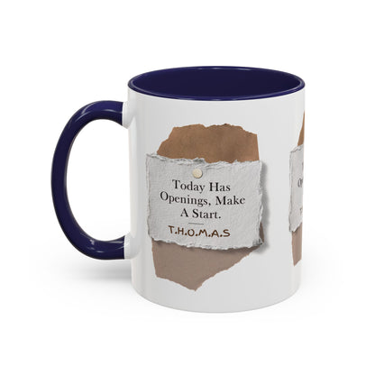 Personalized Torn Paper Note Accent Coffee Mug