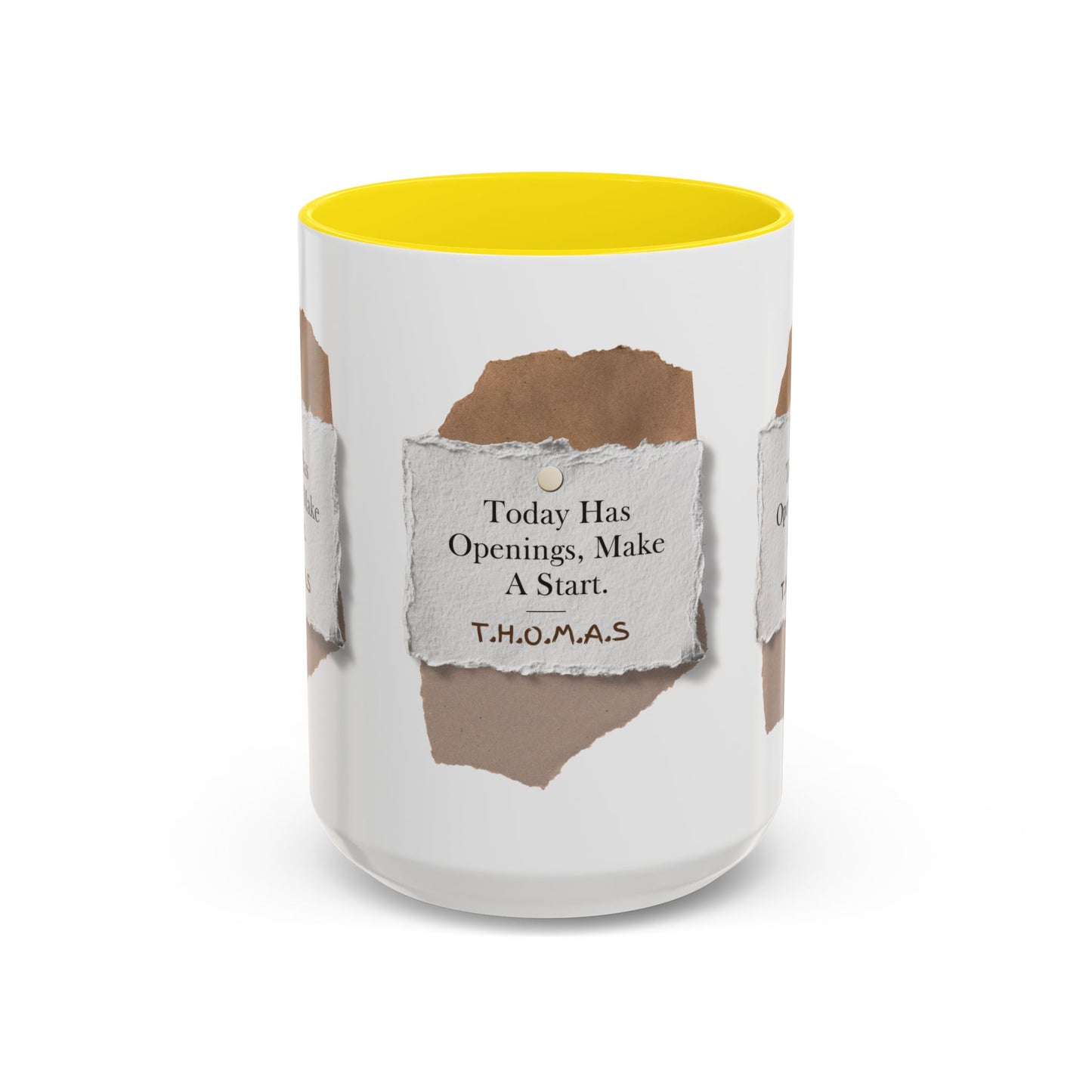 Personalized Torn Paper Note Accent Coffee Mug