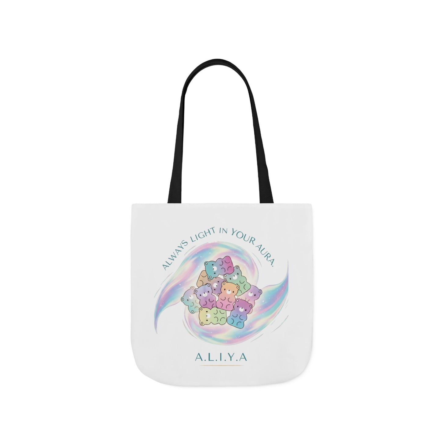 Personalized Initial Quote Pastel Cloud Canvas Tote Custom Name