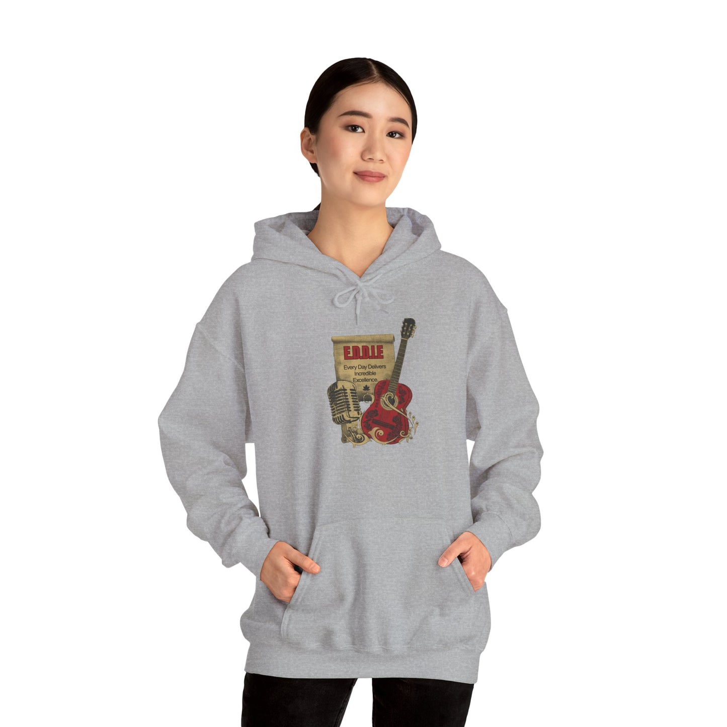 Personalized Vintage Guitar Hooded Sweatshirt