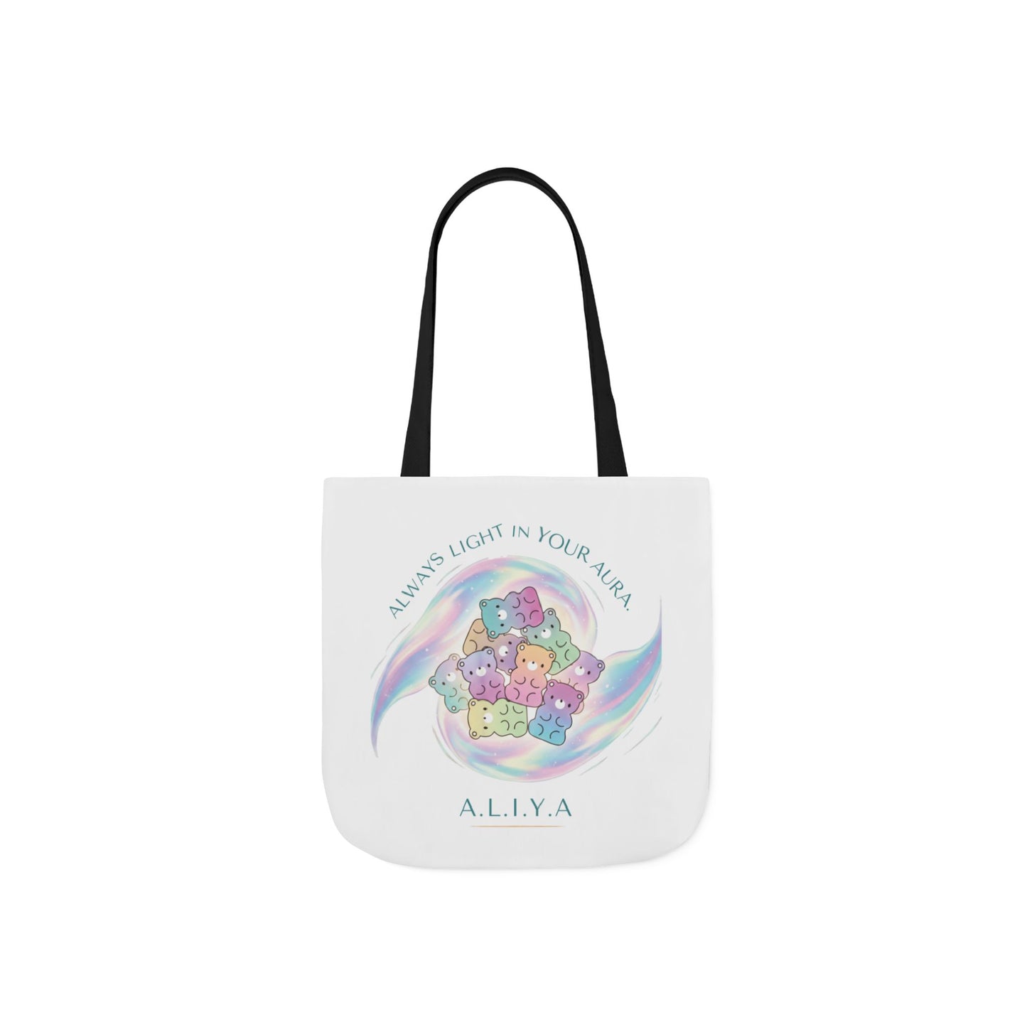 Personalized Initial Quote Pastel Cloud Canvas Tote Custom Name