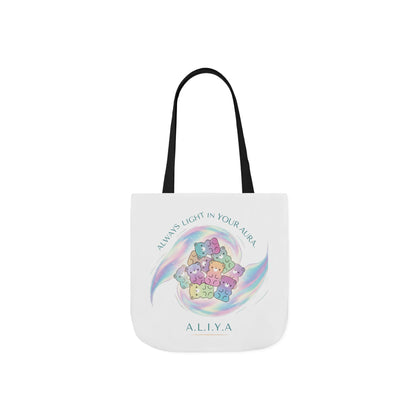 Personalized Initial Quote Pastel Cloud Canvas Tote Custom Name