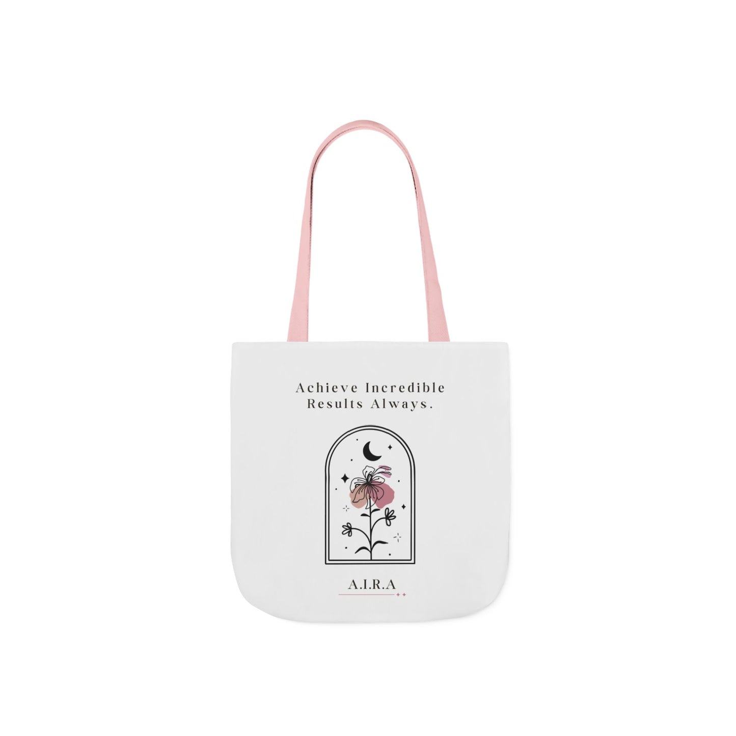 Personalized Initial Quote Floral Moon Canvas Tote Custom Name