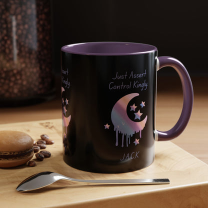 Personalized Moon Dripping Accent Coffee Mug
