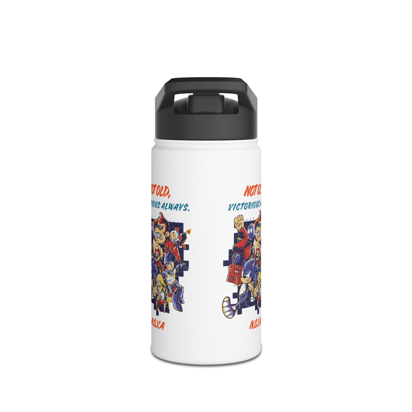 Personalized Initial Quote Cartoon Stainless Steel Water Bottle