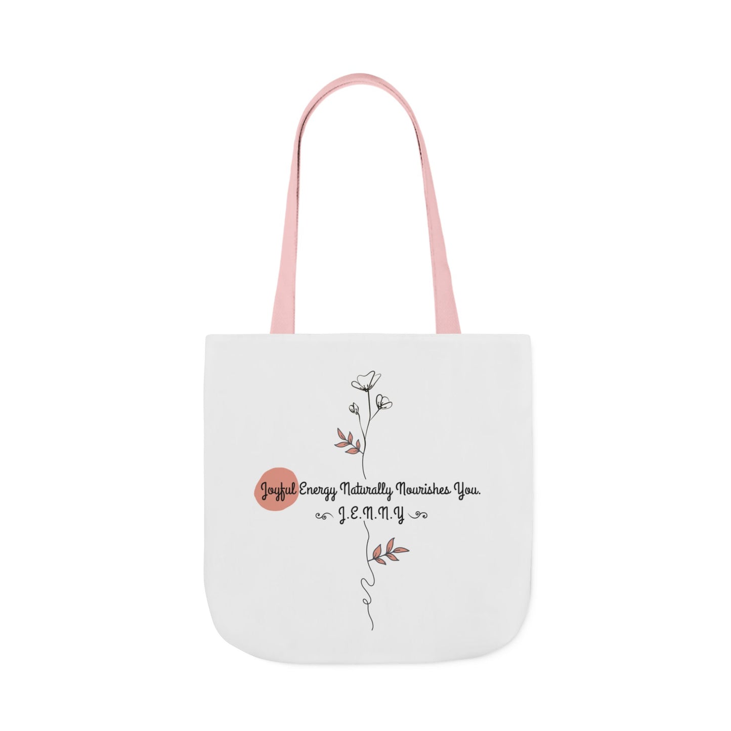 Personalized Initial Quote Floral Minimalist Canvas Tote Custom Name