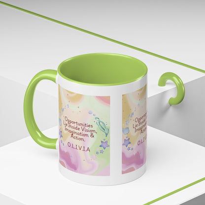 Personalized Ocean Theme Accent Coffee Mug