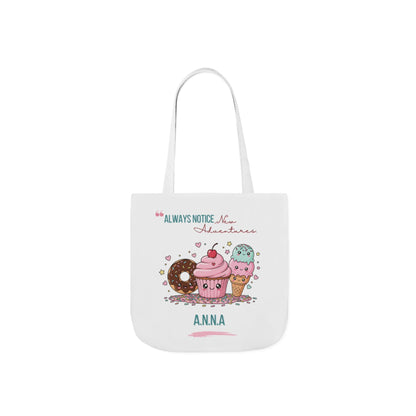 Personalized Initial Quote Sweet Treat Canvas Tote Custom Name