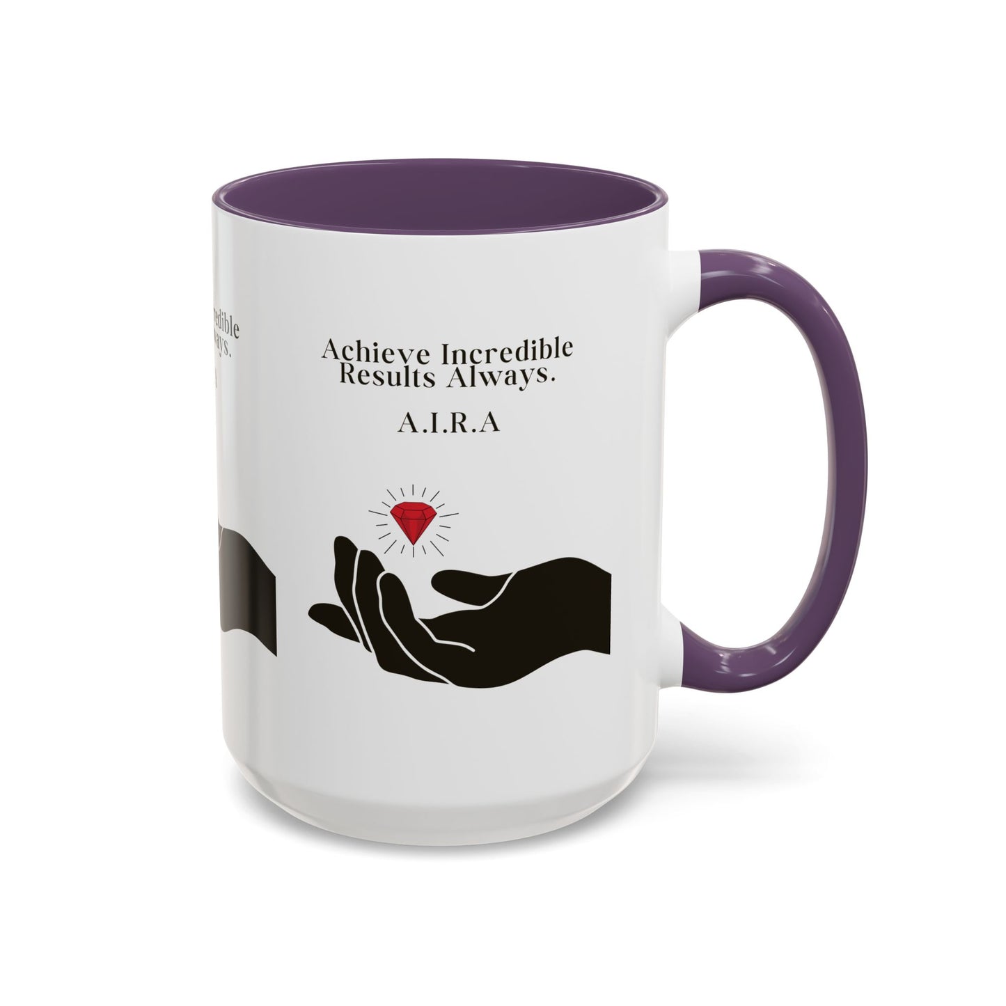 Personalized Initial Hand and Gem Accent Coffee Mug