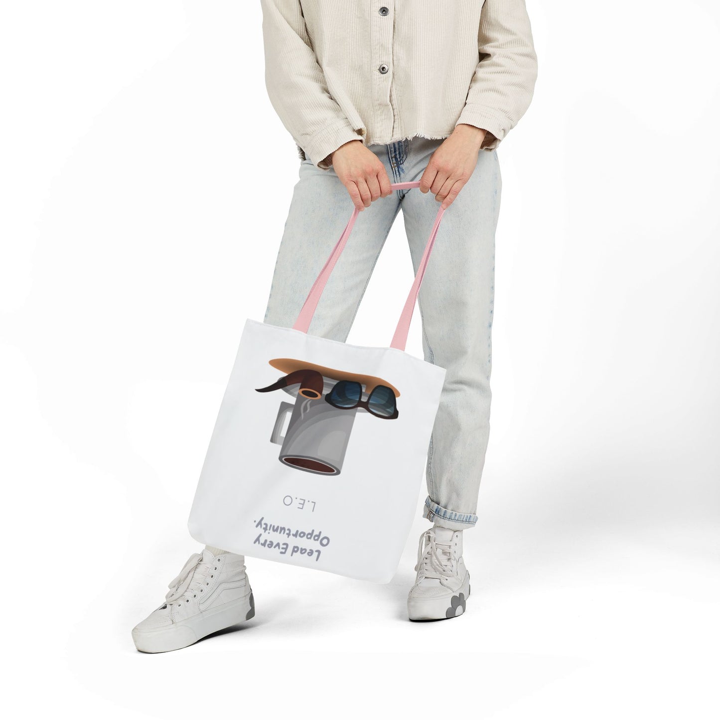 Personalized Initial Quote Sunglasses and Coffee Canvas Tote Custom Name