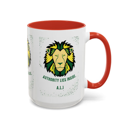 Personalized Initial Lion Accent Coffee Mug