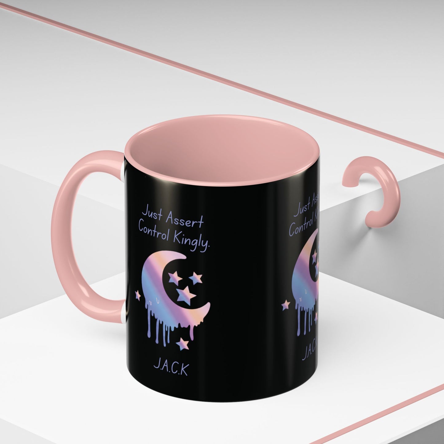 Personalized Moon Dripping Accent Coffee Mug