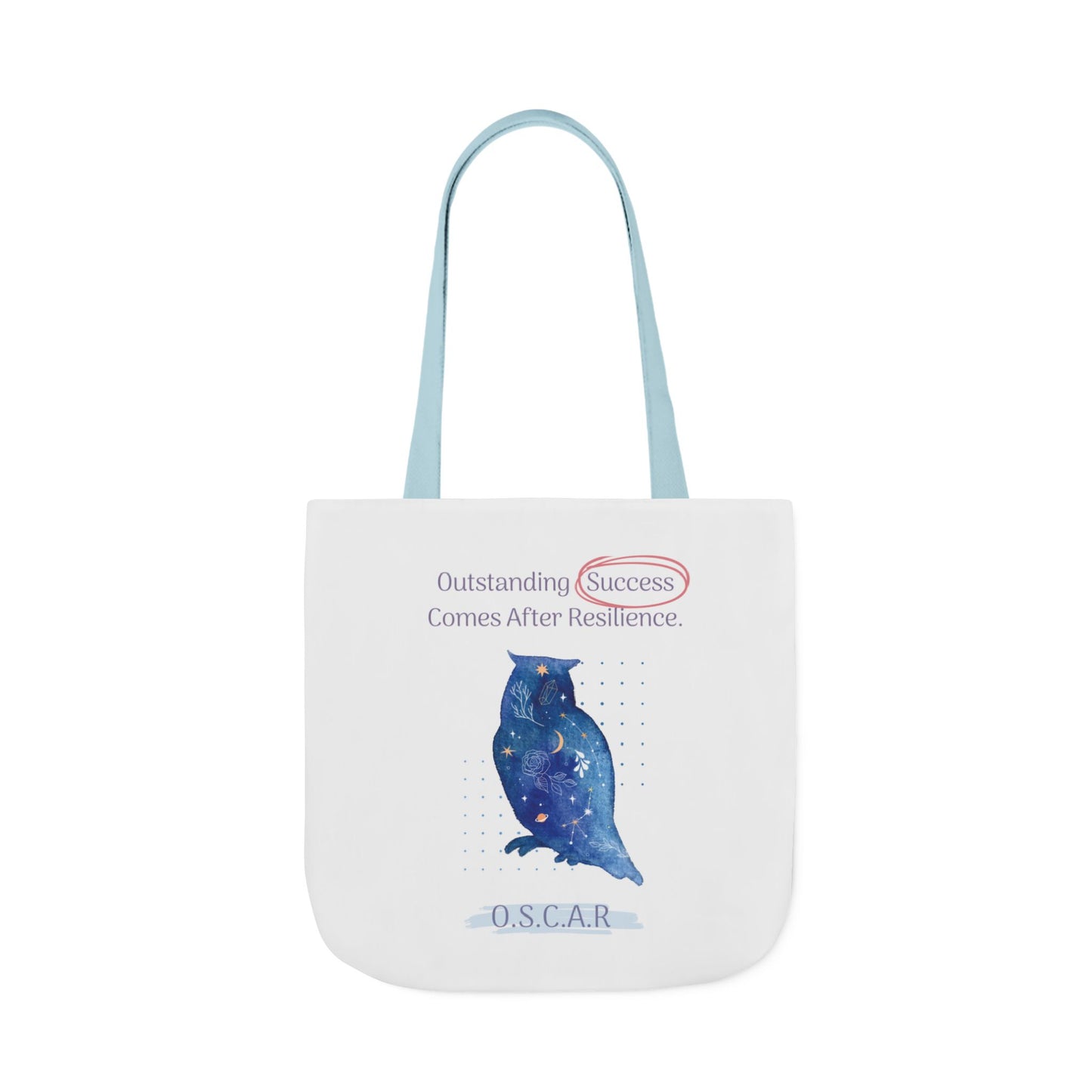 Personalized Initial Quote Owl Galaxy Canvas Tote Custom Name