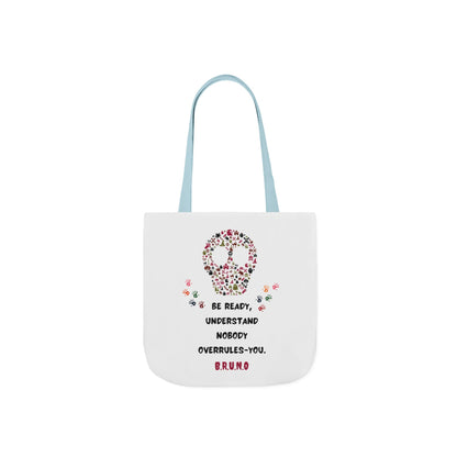 Personalized Initial Quote Floral Skull Canvas Tote Custom Name