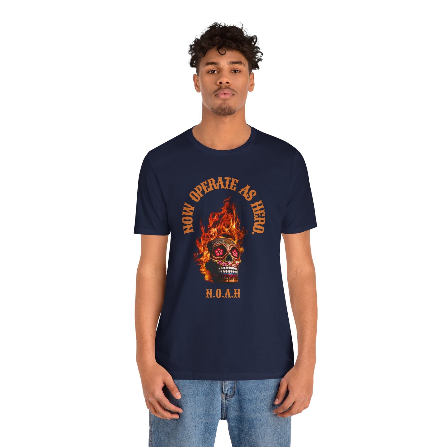 Personalized Fiery Skull Graphic Tee