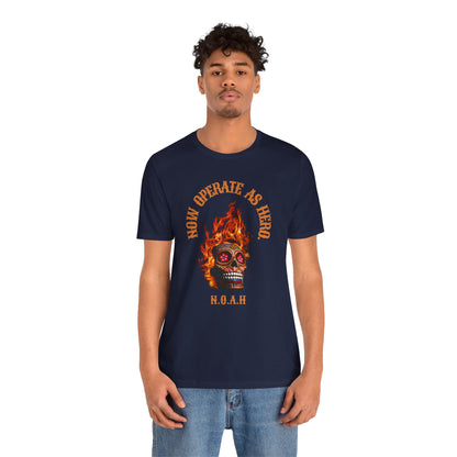 Personalized Fiery Skull Graphic Tee