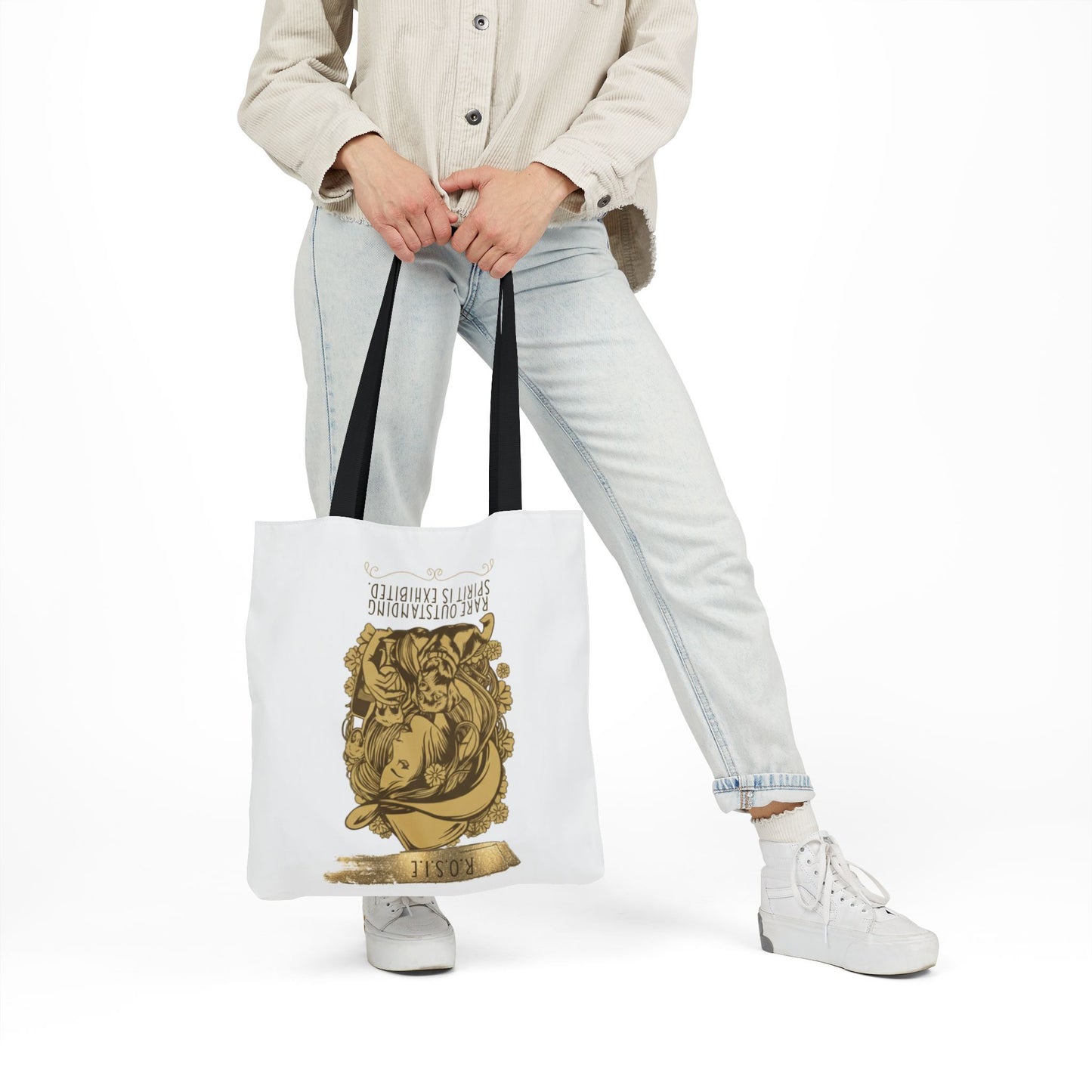 Personalized Initial Quote Golden Girl Canvas Tote Custom Name