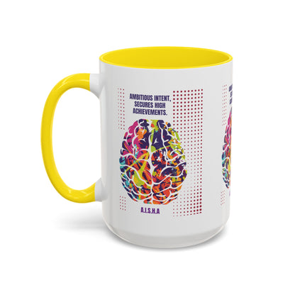 Personalized Initial Brain Accent Coffee Mug