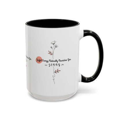 Personalized Initial Floral Minimalist Accent Coffee Mug