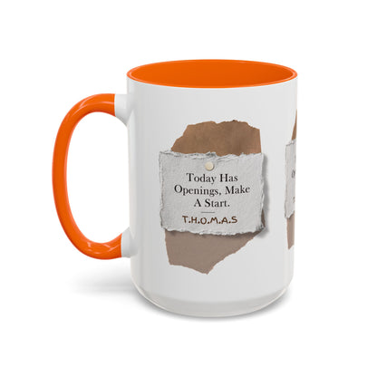Personalized Torn Paper Note Accent Coffee Mug
