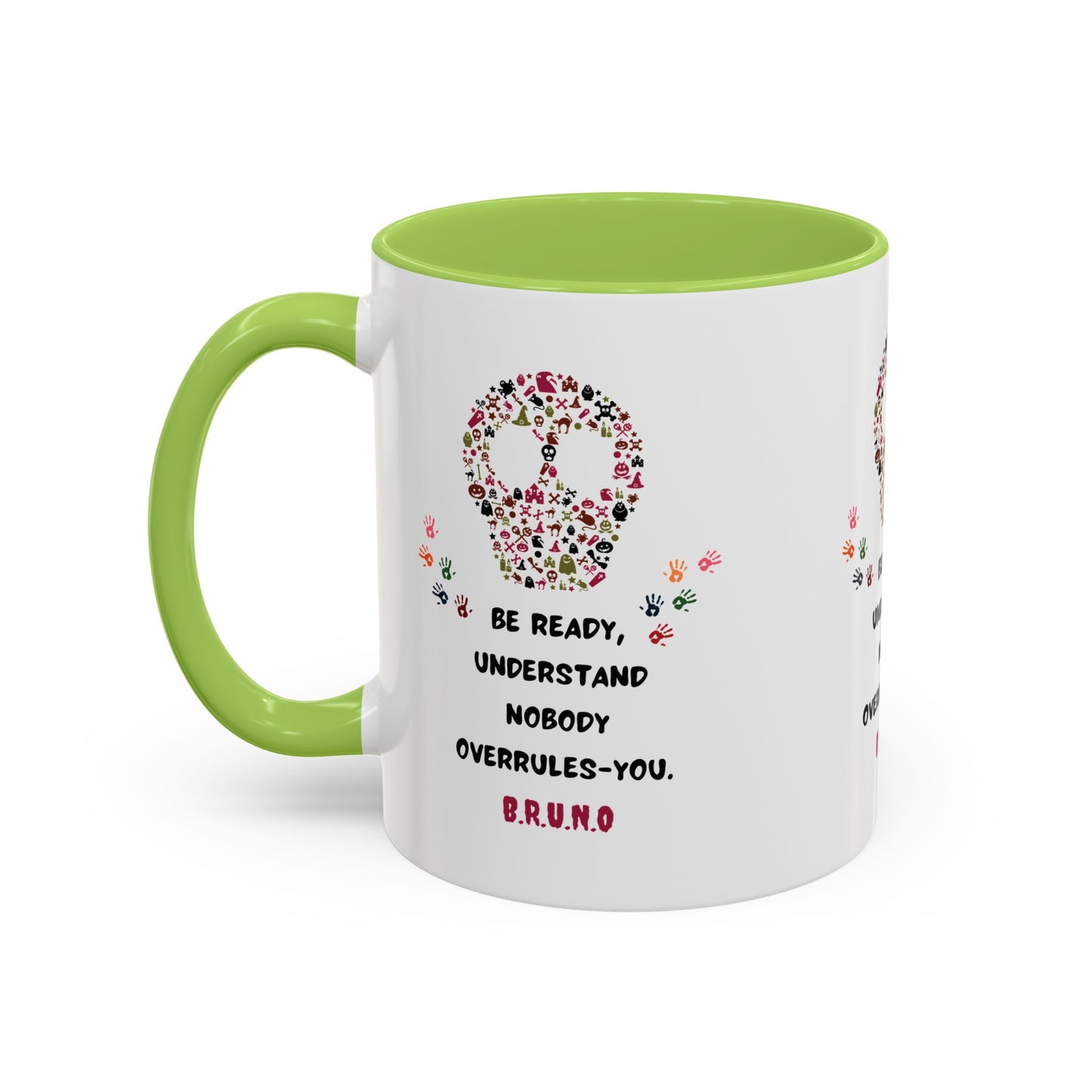 Personalized Initial Floral Skull Accent Coffee Mug
