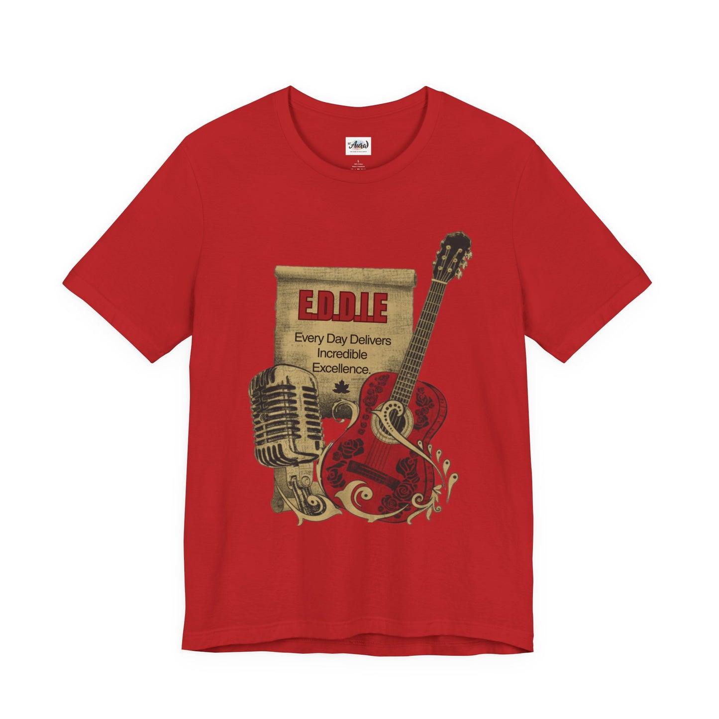 Personalized Music Vintage Microphone & Guitar Tee