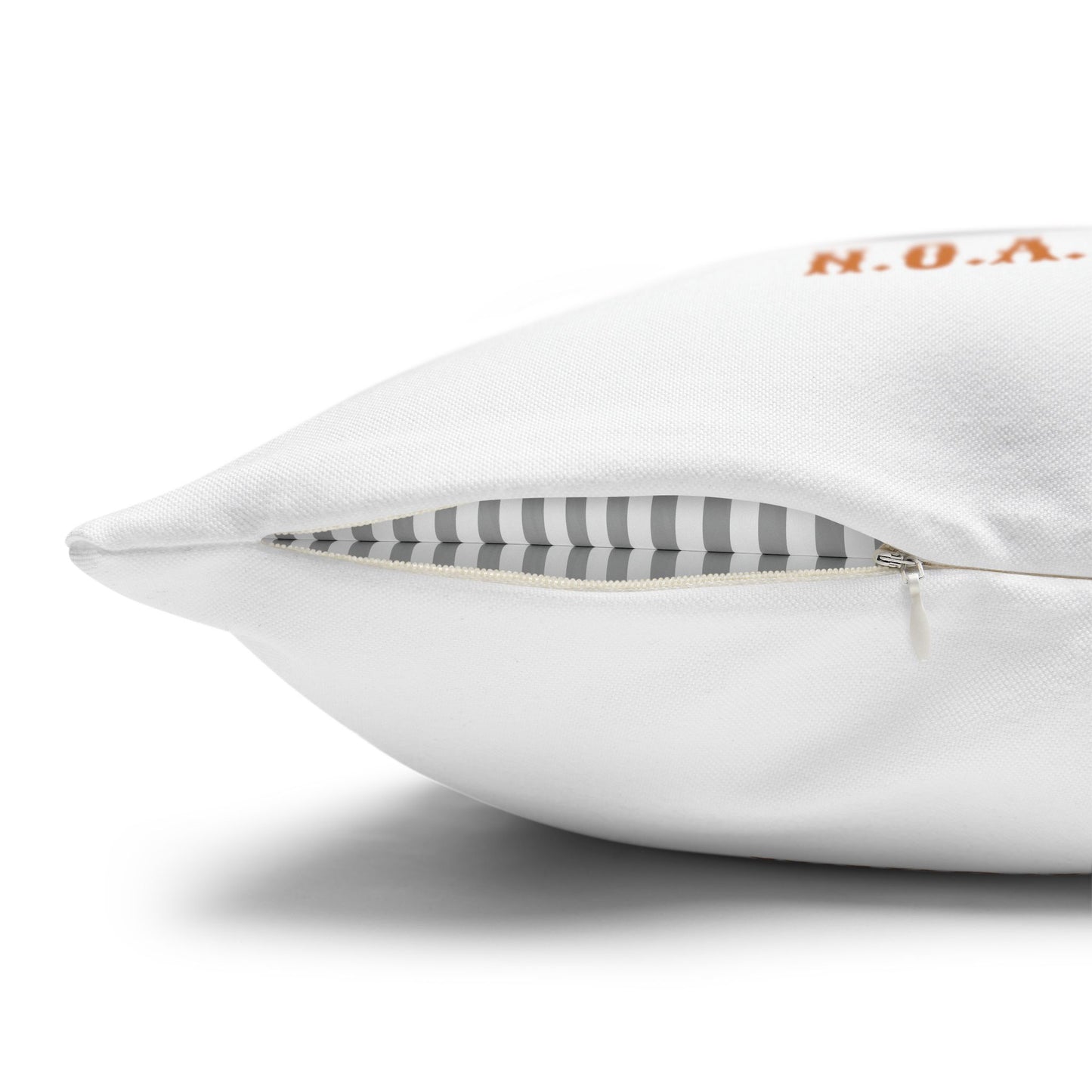 Personalized Initial Quote Fire Skull — Custom Sayings on Square Poly Canvas Pillowcase