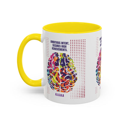 Personalized Initial Brain Accent Coffee Mug