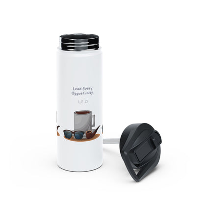 Personalized Initial Quote Sunglasses and Coffee Stainless Steel Water Bottle
